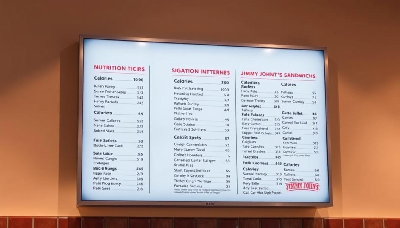 jimmy johns menu calories