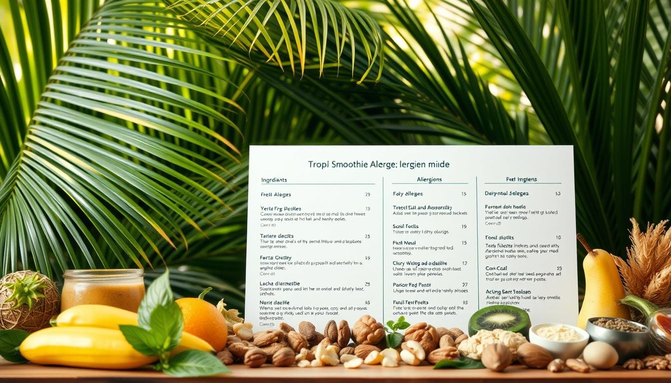 tropical smoothie allergen menu