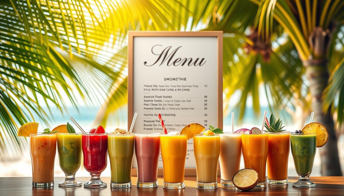 tropical smoothie menu